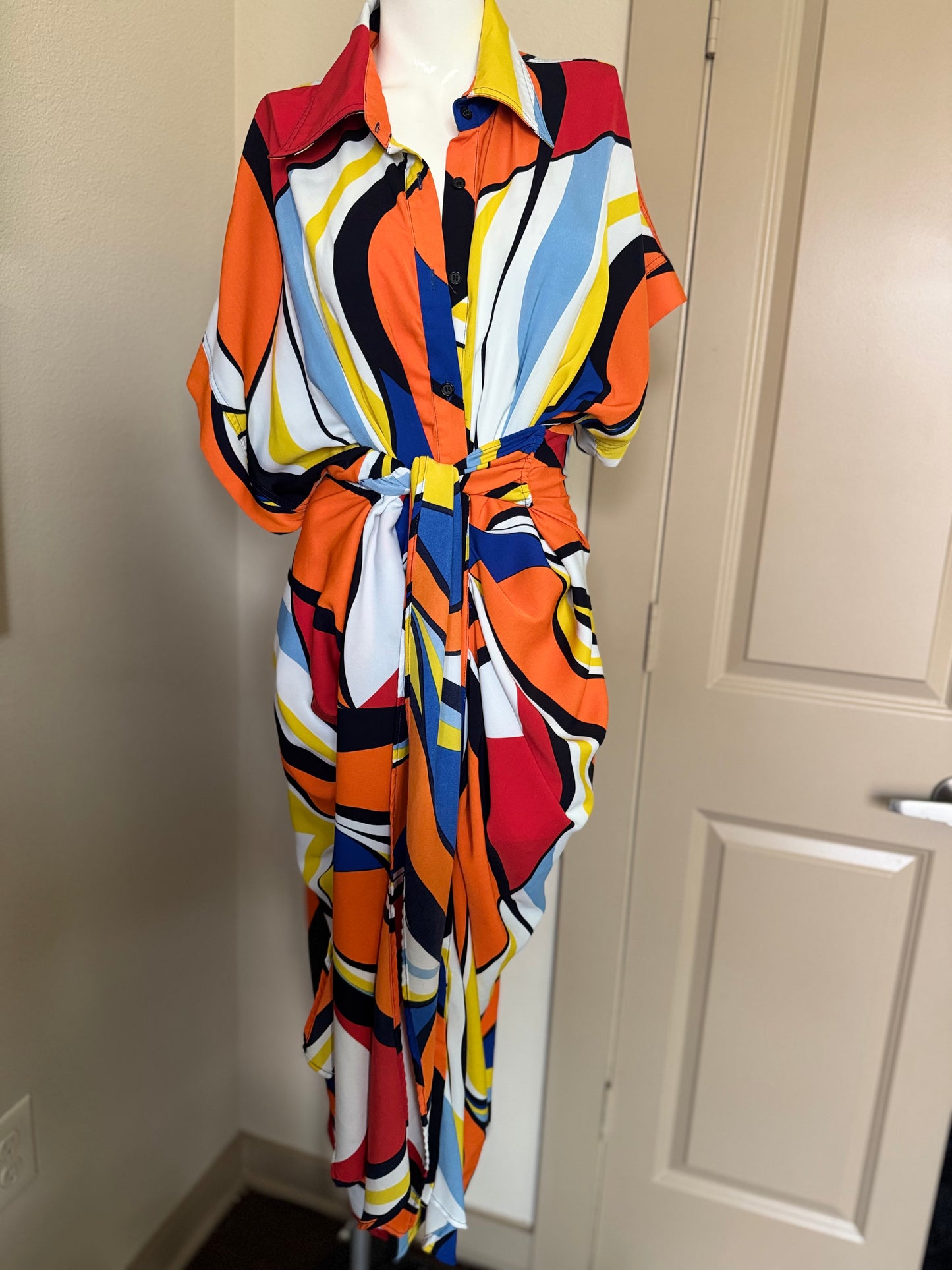 Power Stroke Wrap Dress