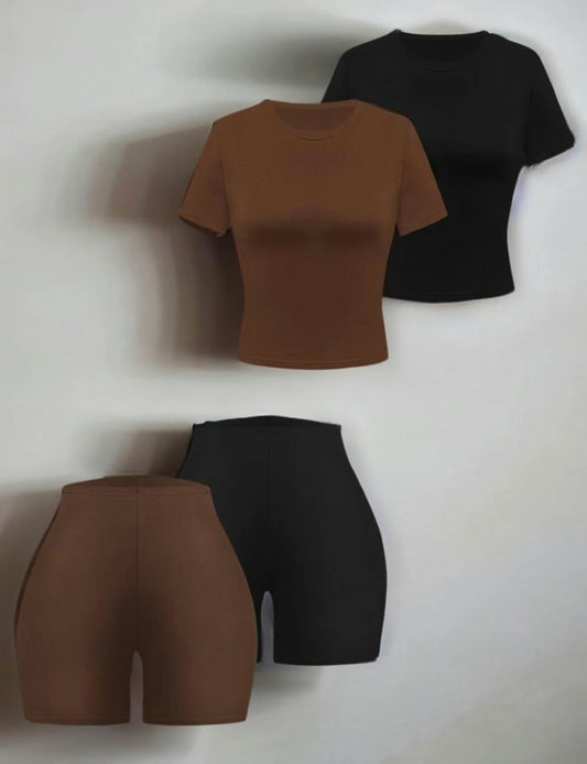 Brown Short Set