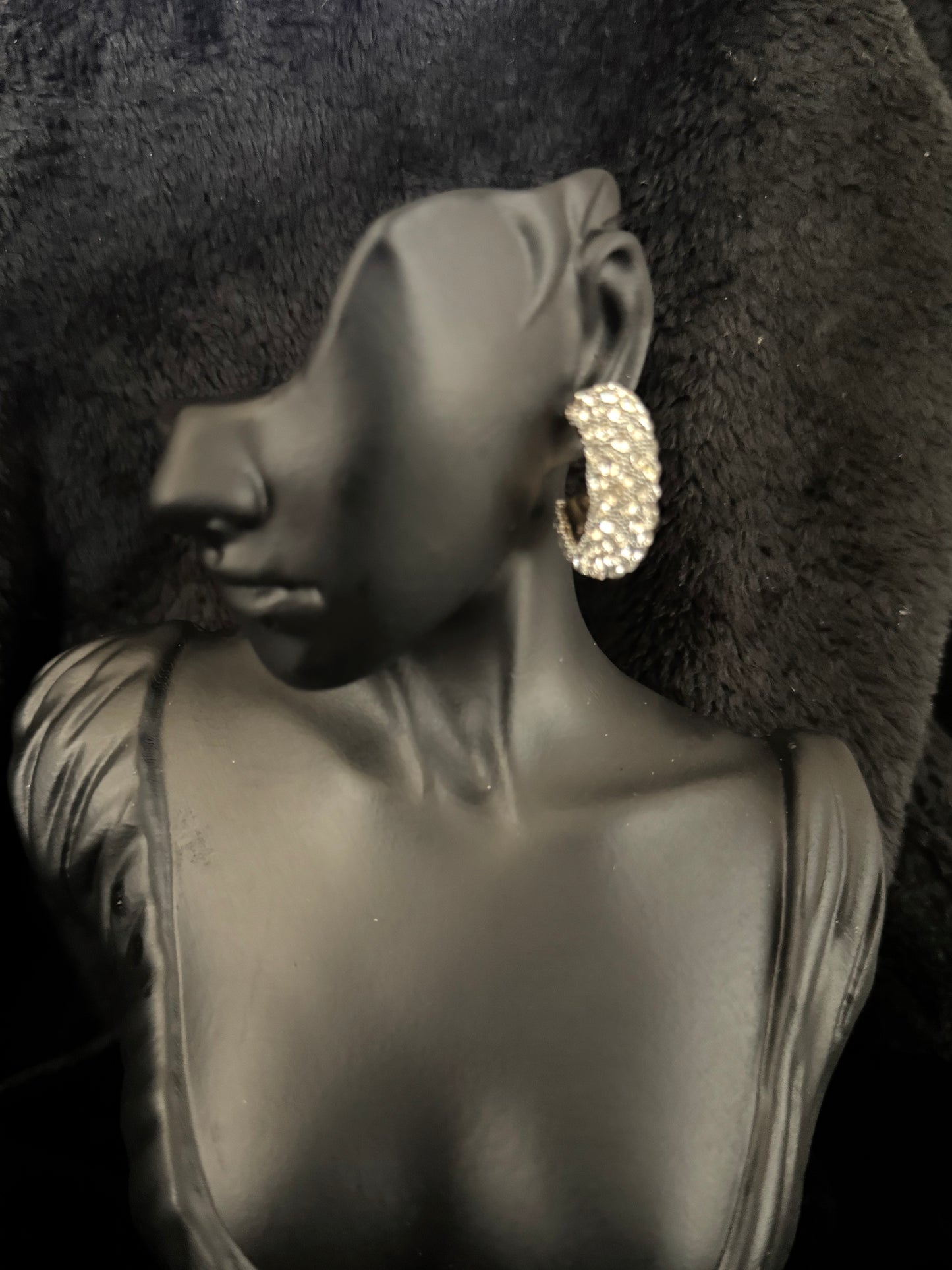 Crystal Clout Pave Hoops