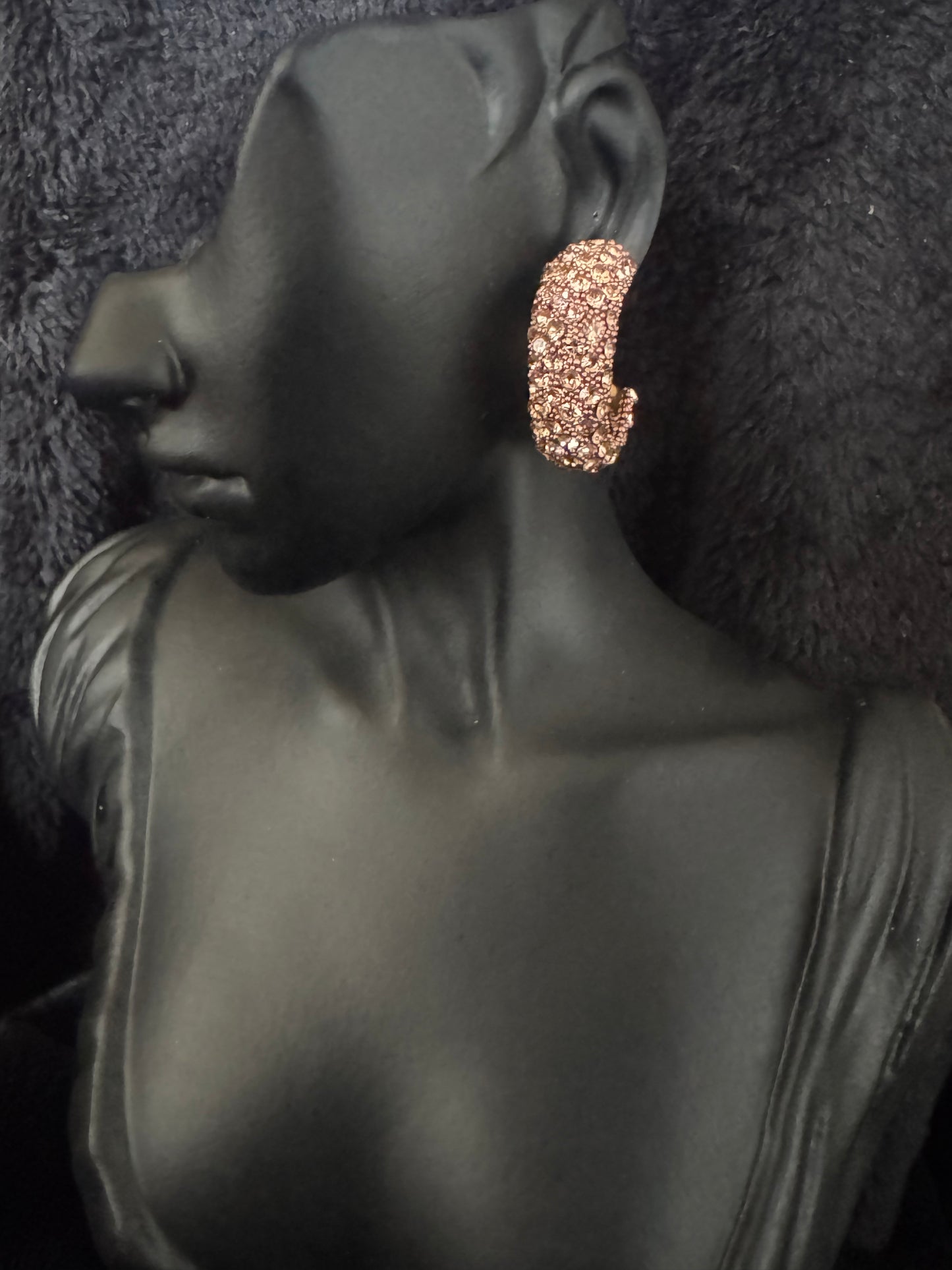Crystal Clout Pave Hoops