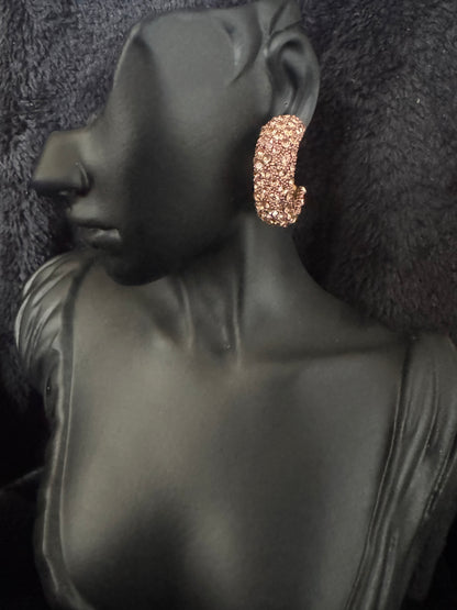 Crystal Clout Pave Hoops
